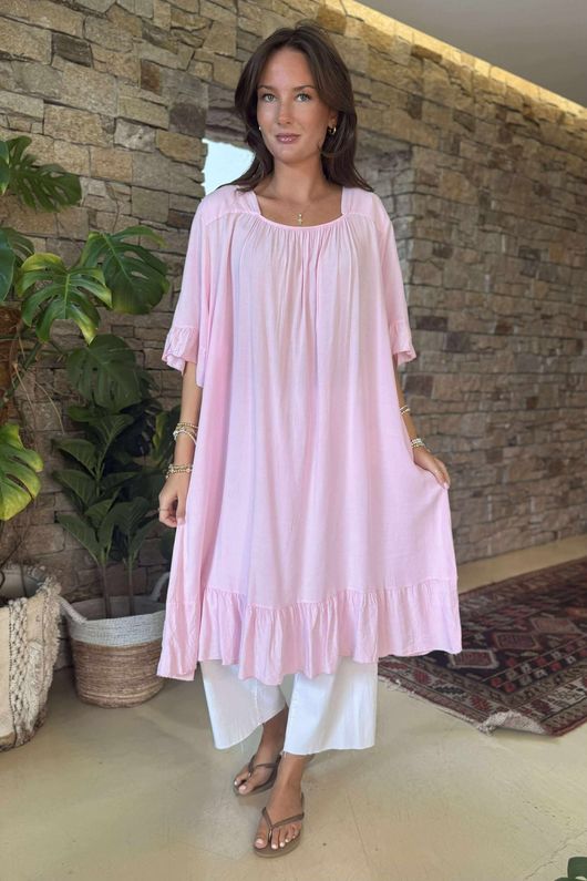 Made in Italy Menorcan Bow Back Dress Candy /8 =